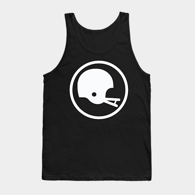 Two-Bar Helmet Minimalist Logo (White Large) Tank Top by HelmetAddict